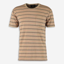 Beige Striped Patterned T Shirt