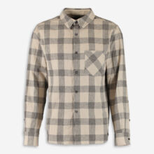 Beige & Black Checked Shirt