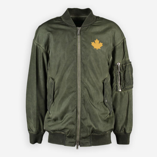 Green Logo Bomber Jacket - Image 1 - please select to enlarge image