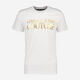 White & Gold Foil Branded T Shirt - Image 1 - please select to enlarge image