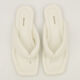White Padded Flip Flops - Image 1 - please select to enlarge image