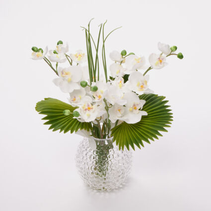 White Artificial Orchid Flower 47x30cm - Image 1 - please select to enlarge image