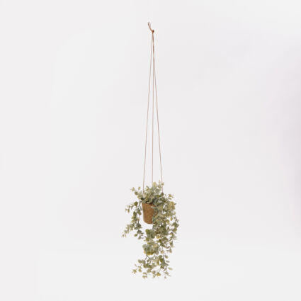 Green Artificial Eucalyptus Hanging Plant 50x14cm - Image 1 - please select to enlarge image