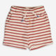 Brown & White Textured Jersey Shorts - Image 1 - please select to enlarge image