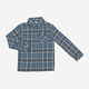 Blue Brushed Flannel Check Shirt - Image 1 - please select to enlarge image