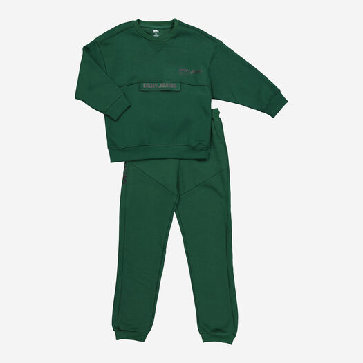 Two Piece Green Sweatshirt & Joggers Set - Image 1 - please select to enlarge image