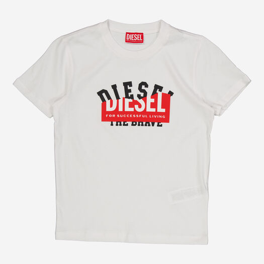 Diesel White Logo Graphic T Shirt