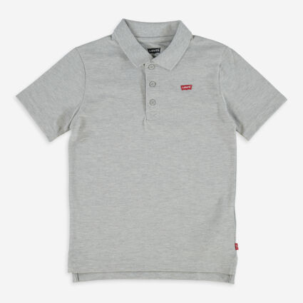 Grey Logo Polo Shirt - Image 1 - please select to enlarge image