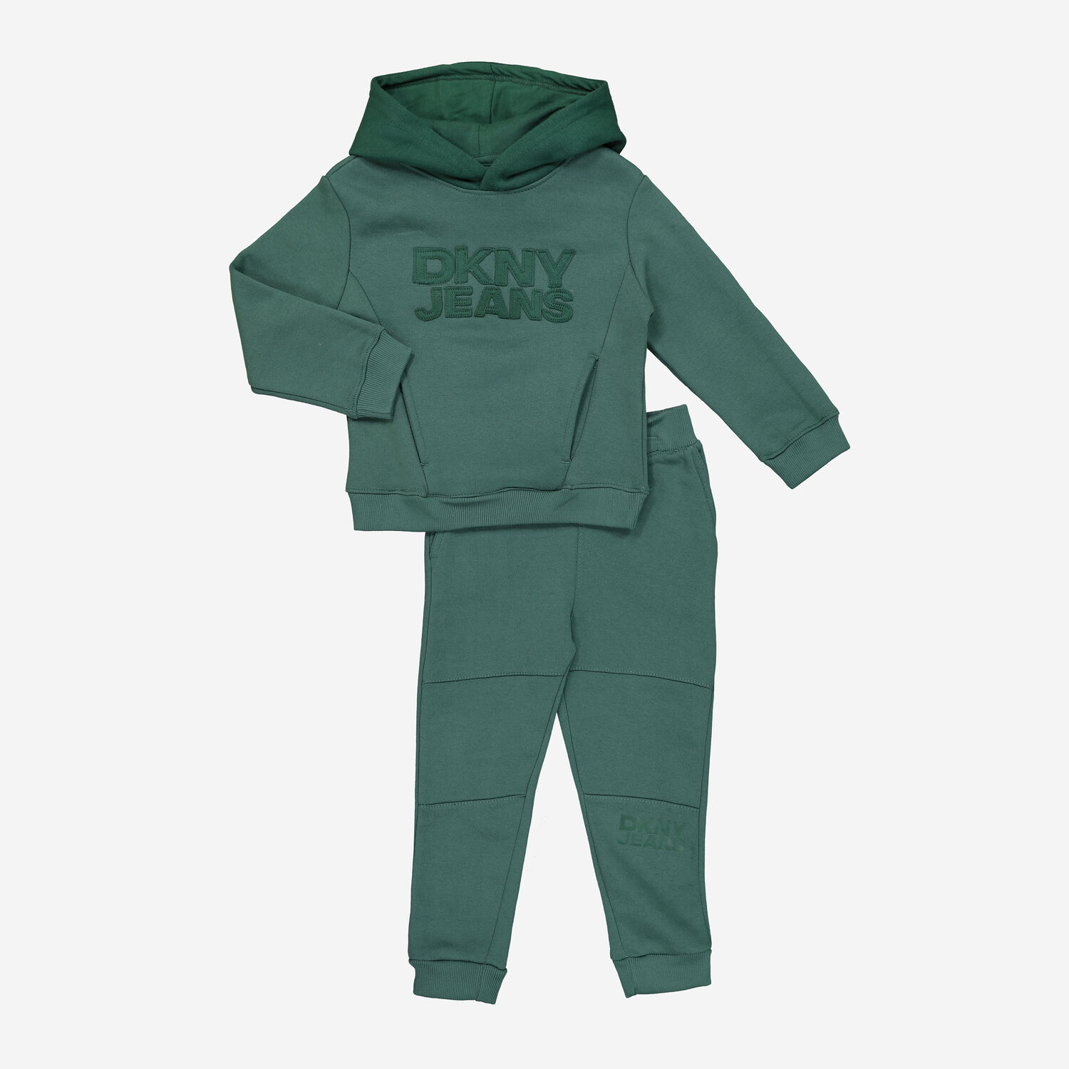 Green Two Piece Raw Edge Hoodie Joggers Set TK Maxx UK