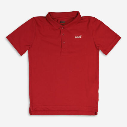 Red Neck Tape Polo Shirt - Image 1 - please select to enlarge image