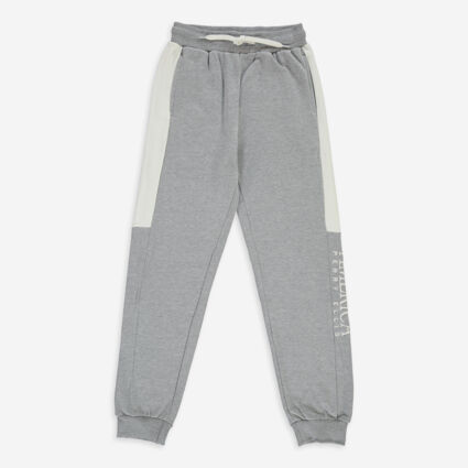 Greu & White Side Stripe Joggers - Image 1 - please select to enlarge image