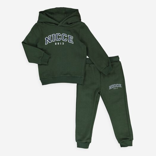 Two Piece Green Hoodie & Joggers Set - Image 1 - please select to enlarge image
