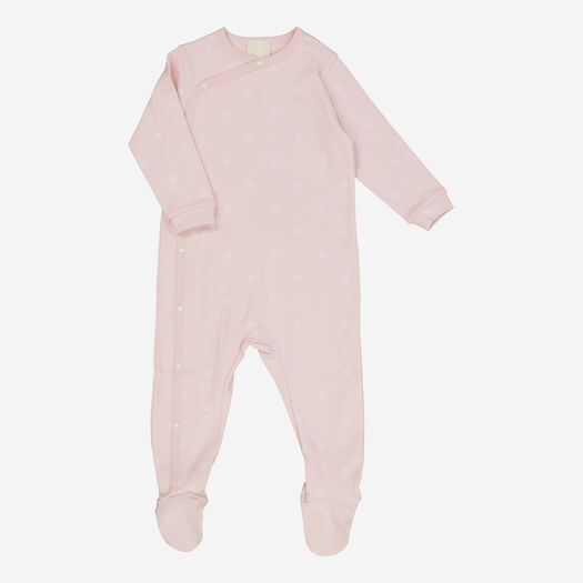 Givenchy Pink Embroidered Logo Sleepsuit