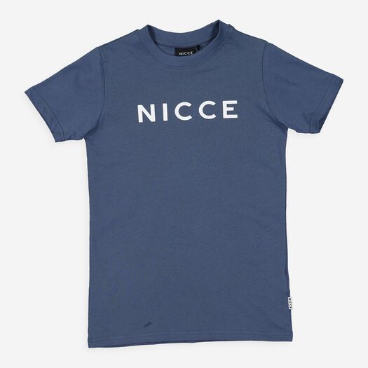 Nicce Blue Logo Graphic T Shirt