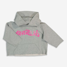 Grey Cut Off Logo Hoodie