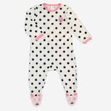 Black & White Spotted Sleepsuit