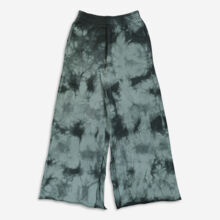 Grey Tie Dye Wide Leg Joggers