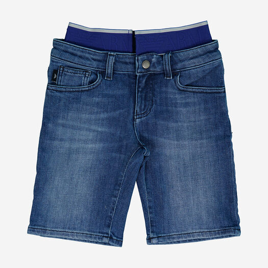 Blue Jeans-Shorts mit integrierter Unterwäsche - Bild 1 - bitte auswählen, um das Bild zu vergrößern