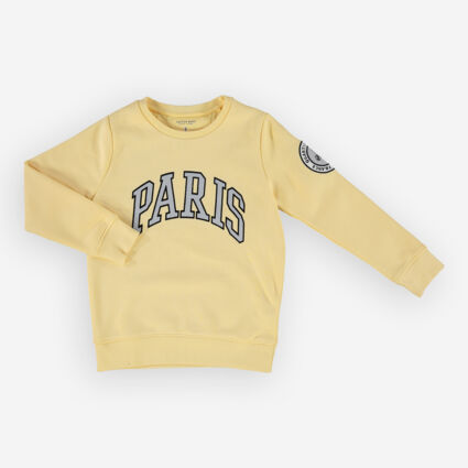 Pastel Yellow Paris Sweatshirt - Image 1 - please select to enlarge image