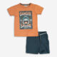 Two Piece Faded Orange Shark T Shirt & Shorts  - Image 1 - please select to enlarge image