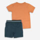 Two Piece Faded Orange Shark T Shirt & Shorts  - Image 2 - please select to enlarge image