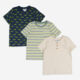 Three Pack Multi Patterned T Shirt - Image 1 - please select to enlarge image