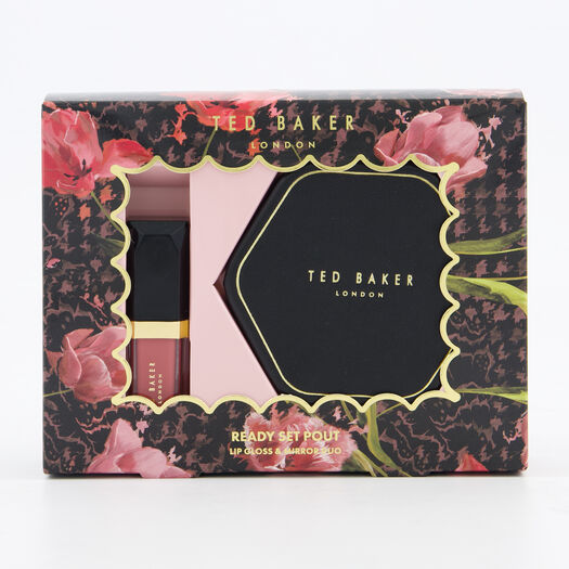 Two Piece Lip Gloss & Mirror Set 4.34ml - Image 1 - please select to enlarge image