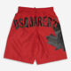 Red Branded Swim Shorts - Image 2 - please select to enlarge image
