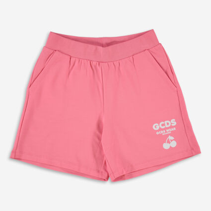 Pink Cherry Jersey Shorts - Image 1 - please select to enlarge image