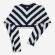 Navy Striped Cardigan - Image 2 - please select to enlarge image