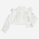 Off White Mixed Fabric Crop Blouse - Image 2 - please select to enlarge image