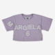 Purple & White Cropped T Shirt - Image 1 - please select to enlarge image
