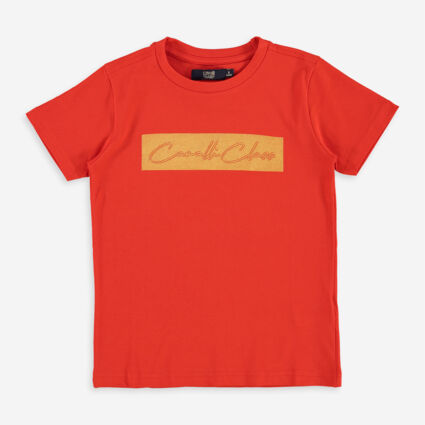 Orange & Gold Tone T Shirt - Image 1 - please select to enlarge image