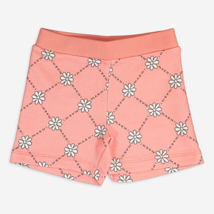 Pink Floral Jersey Shorts - Image 1 - please select to enlarge image