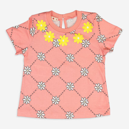Pink Daisy T Shirt - Image 1 - please select to enlarge image