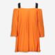 Orange Pleat Dress  - Image 2 - please select to enlarge image