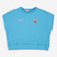 Blue Cropped Sleeveless Sweatshirt - Image 1 - please select to enlarge image