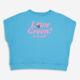 Blue Cropped Sleeveless Sweatshirt - Image 2 - please select to enlarge image