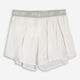 White Glittery Waistband Shorts - Image 1 - please select to enlarge image
