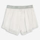 White Glittery Waistband Shorts - Image 2 - please select to enlarge image