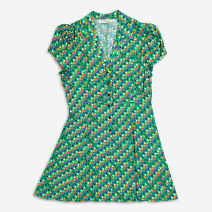 Green & Multi Heart Dress - Image 1 - please select to enlarge image