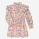 White & Multicolour Floral Frill Dress - Image 1 - please select to enlarge image