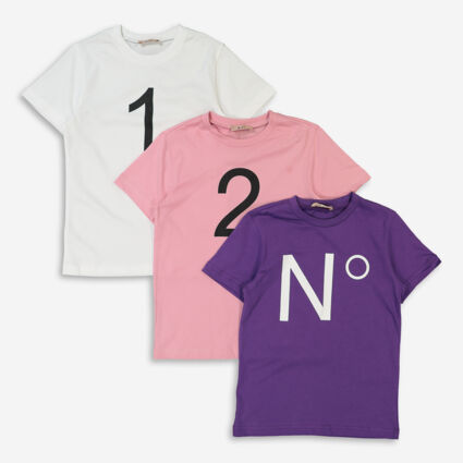 Three Pack Multicolour T Shirts - Image 1 - please select to enlarge image