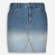 Blue Ombre Denim Mini Skirt  - Image 1 - please select to enlarge image