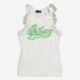 White & Green Glitter Crazy Tank Top  - Image 1 - please select to enlarge image