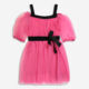 Pink & Black Mesh Net Dress - Image 1 - please select to enlarge image