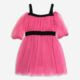 Pink & Black Mesh Net Dress - Image 2 - please select to enlarge image