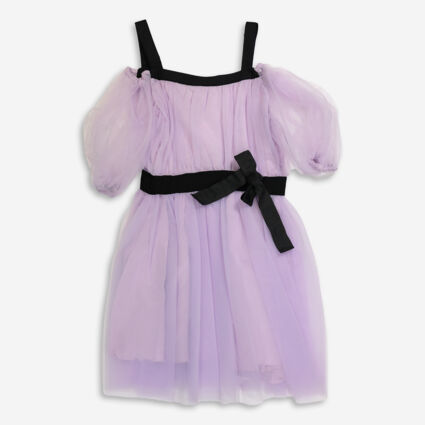 Lilac Tulle Party Dress  - Image 1 - please select to enlarge image