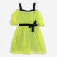 Lime Green & Black Mesh Net Dress - Image 1 - please select to enlarge image