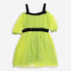Lime Green & Black Mesh Net Dress - Image 2 - please select to enlarge image